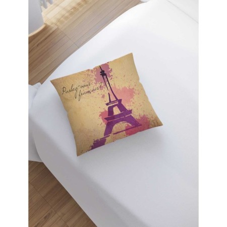 Decorative pillowcase "Creative and Eiffel Tower", on a zipper, size 45x45 cm-1