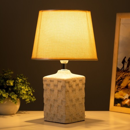 E14 40w ilin table lamp Beige 20x20x33 cm Risalux-1