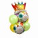 Set of balls "Happy Birthday. Crown gradient ”, latex, foil, 9 pcs.