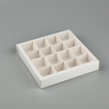 Box for 16 sweets with cells 