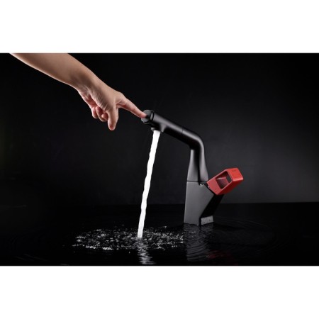 LEMARK SOL LM6008BR shell mixer, single -legged, pour length - 135 mm, black-3