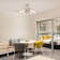 Ceiling chandelier with Ginevra, 40W, E14, 60x60x37 cm