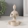 Polystone candlestick for 1 candle "Girl. Greeting" White in nettles 8.5x8.8x11.7 cm
