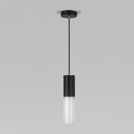 Suspended lamp Elektrostandard, Glas E27 100x100x600 mm, IP54, Black color-1
