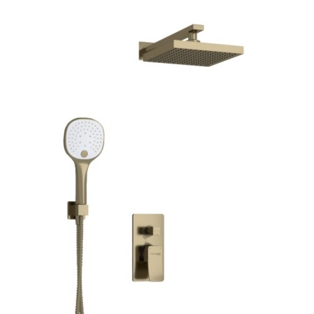 The shower system waserkraft a16040, built -in, tropical shower, color of light bronze