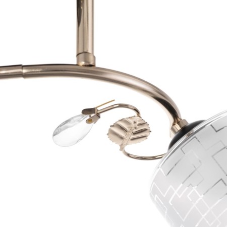 Chandelier 1188/2 E27 40W gold-black 48x15x24 cm-6