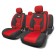 Autoshekhli universal Autoprofi Extra Comfort, ECO-1105 BK/RD (M), molded velor, set of 11 objects, black/red color