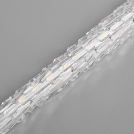Garland “icicles rhyflated” 2.5 × 0.3 m, IP65, transparent thread, 192 LED, glow warm white with a drain effect, 12 V effect-4