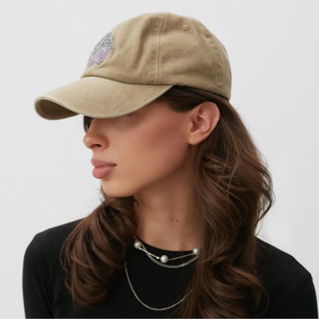 Women's cap "Heart" Minaku, col. Beige, river 58-1
