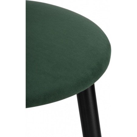 Haric gangtock stool spinning emerald, metal/velor, black/green 36x36x64 cm-4