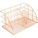 Meshu-Rose Gold Organizer stand, 5 departments, metal, pink gold