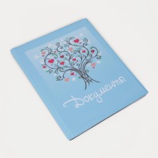 Folder for documents, 3 sets, blue color
