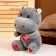 Soft toy "Hippo", size 22 cm, color gray color