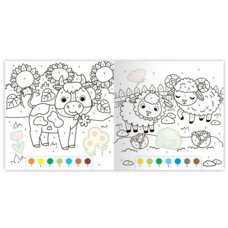 Coloring on numbers with stickers "Fun Farm", 16 p.-3