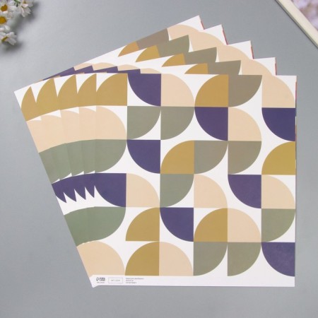 Scrapbooking paper "Snake" density 180 grams set 5 pcs 30.5x32 cm-1