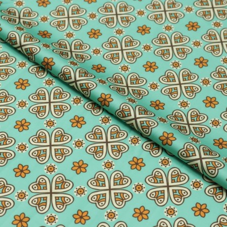Payer satin fabric stuffed, width 150 cm, menthol color-1