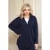 Women's costume: cardigan, trousers, size 50, black color