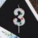 Candle for the cake, the number "3", with balls, 5.5 x 8 cm.