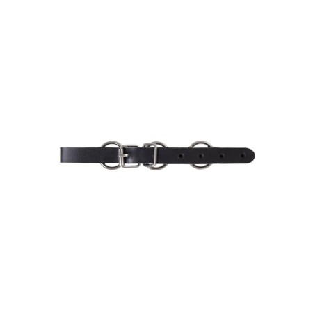 Pecado BDSM chocker-sewer, with rings in the form of a chain, genuine leather, black-2