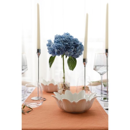 Porcelain salad Magistro "Blanche. Flower ", d = 21.6 cm, white color-6