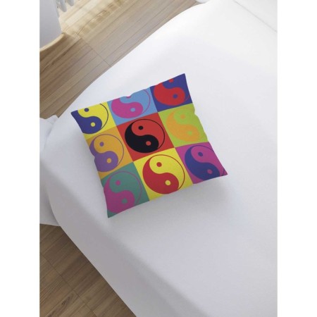 Decorative pillowcase "Rainbow yin and yang", on lightning, size 45x45 cm-1