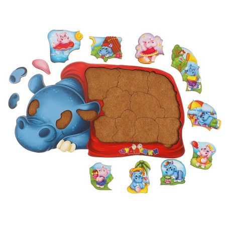 Puzzle-headed "Hippo under the blanket"-3