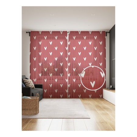 Photo "white hearts", size 145x265 cm, 2 pcs