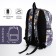 School backpack from textiles on lightning, 3 pockets, color gray color