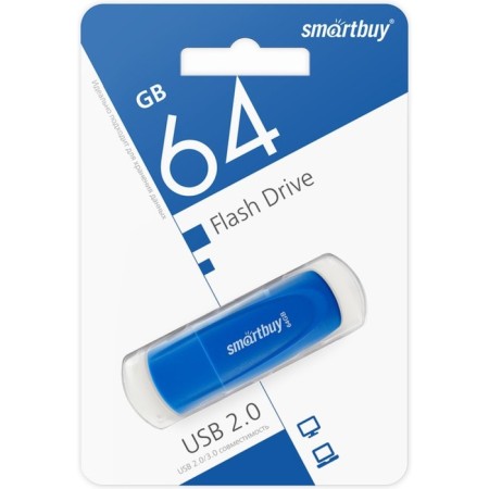 Flash drive Smartbuy 064GB2SCB, 64 GB, USB2.0, th Up 15 Mb/s, PBU up to 12 Mb/s, blue-3