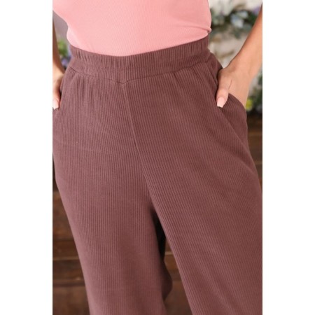 Female trousers, size 50, brown color-6