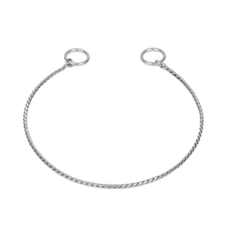 Collar - Broke "Cobra", 50 cm, chain thickness 4 mm, silver-1