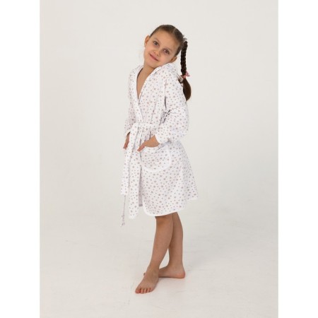 Children's robe with a hood, height 116 cm-2