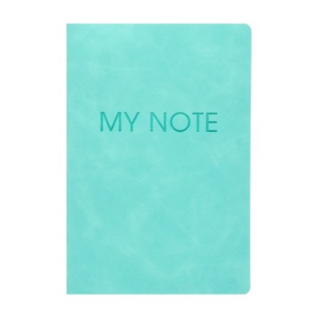 Notepad A5 "Mint", 60 sheets, without Linovka, artificial leather, thermoting, tinted OFSET BLOCK 70g/m2