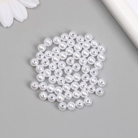 Beads for creativity plastic "Pearls White" d = 0.6 cm set 500 grams-2