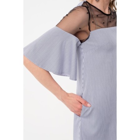Female blouse, size 48, gray color-5