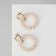 Earrings with pearls "circles" on the ring, the color is white in gold