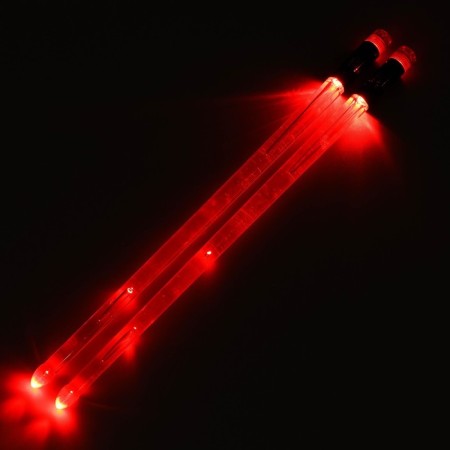 Music Life drum sticks, luminous, red, 42 cm, on AG1 batteries-2