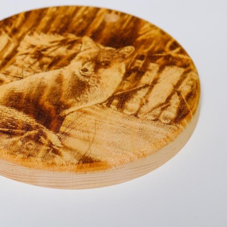 Board from the massif “Fox”, round, 18 × 18 cm-3