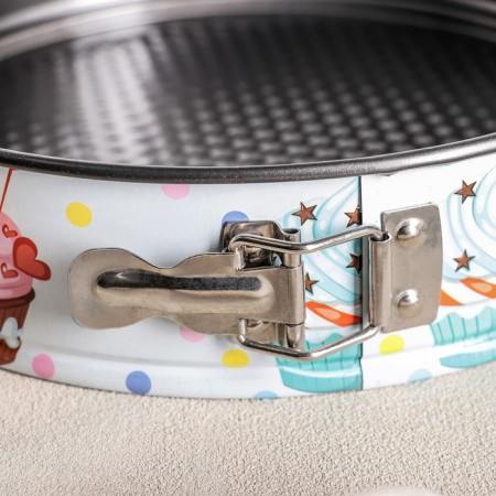 A set of baking forms “Dessert. Circle ”, 3 pcs: D = 24/26/28 cm, removable bottom, anti -stick coating-2