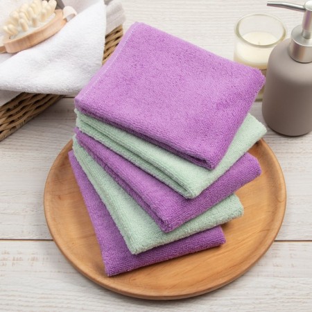 Set of terry towels Ethel Summer 30x30 cm -5pcs, 100% cotton 340 g/m2-1