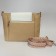 Women's bag Barcelona caramel-white with a sling