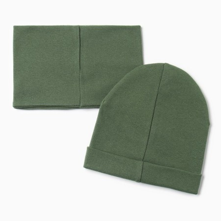 Children's cap KAFTAN with snood, rr 54-58, khaki-3