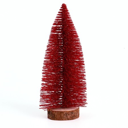 New Year's decor "Christmas tree in red color with sparkles" 8 × 8 × 20 cm
