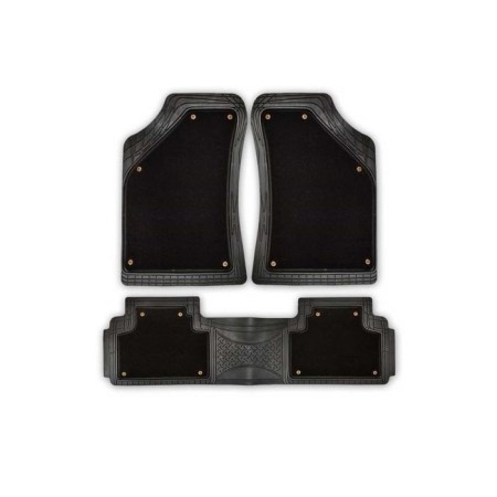 Car carpet rugs, 3 subjects. Skyway, polyurethane, removable rear carpet with a jumper, black S01702008
