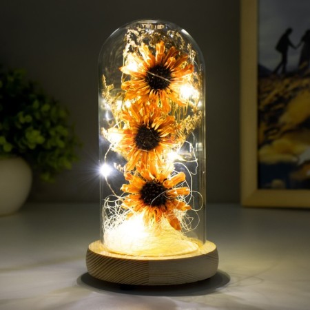 Nightlight "Orange flowers" LED from battery 3xlr44 10x10x20 cm Risalux-2