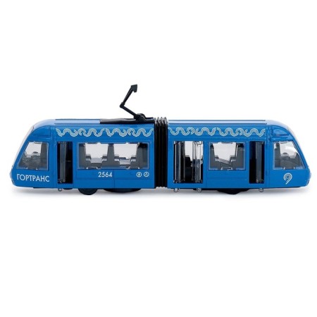 Metal tram with an accordion 19 cm, light and sound effects, inertial-2