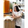 Apron Golden Frost, size 60x80 cm, curls, beige