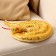 Soft toy "Snake", yellow color, with golden inserts, 15 cm