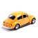 Metal machine Volkswagen Beetle 1967, 1:32, doors, inertia, yellow color open