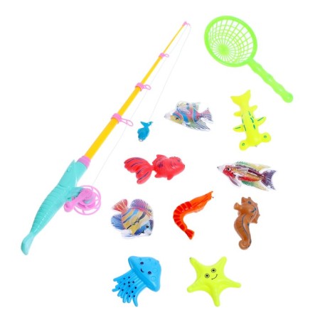 Fishing "sea residents" 9 fish, fishing rod, net-3